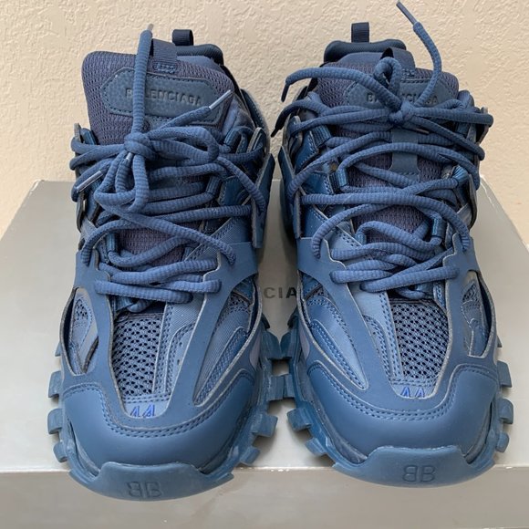 Balenciaga Track Sneakers Blue Pearl Sz 11 - Picture 5 of 16